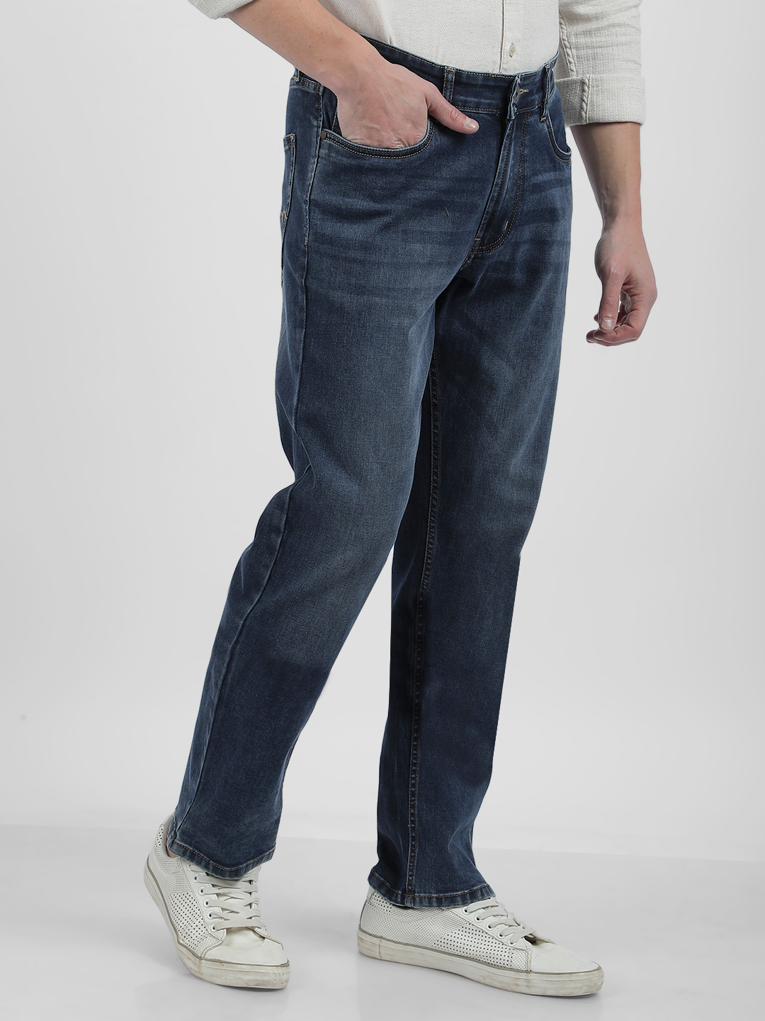 Numero Uno Men Faded Blue Jeans